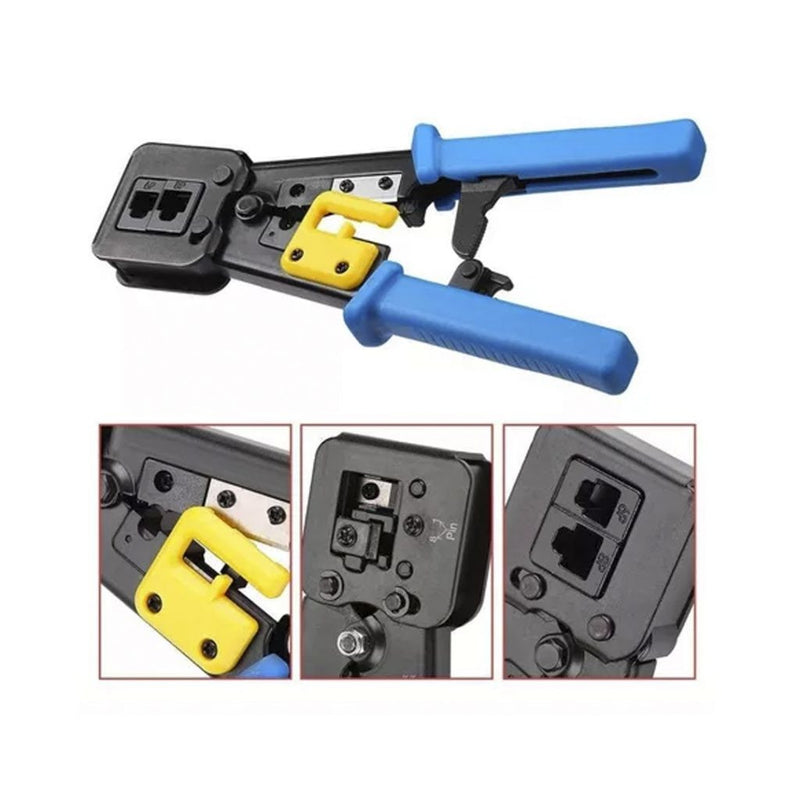Crimpeadora Pasante Rj45 Rj11 2 En 1 Pelacable Ponchadora