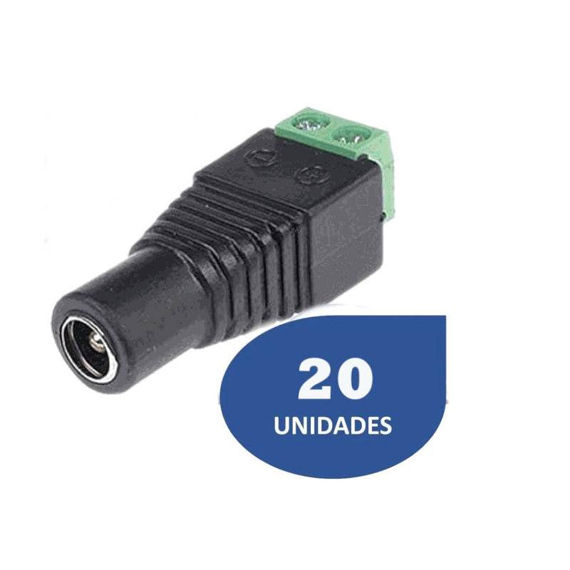 Paquete de 20 Conectores Hemera DC para Cámaras de Seguridad