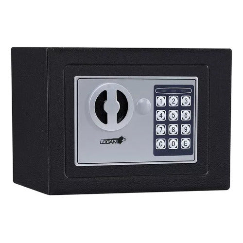 Caja Fuerte Digital Logan Negra Compacta (23x17x17 cm)