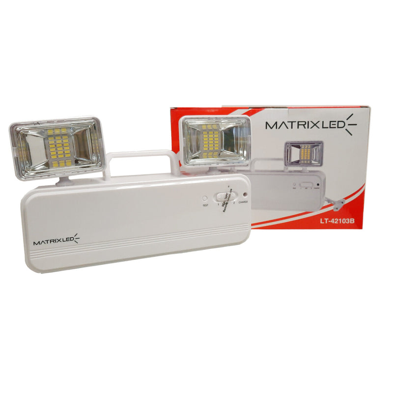 Lámpara LED de Emergencia Matrix con Doble Faro SMD