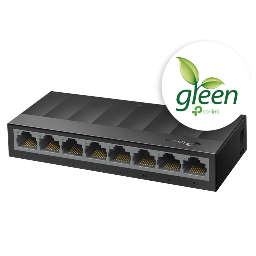 Switch de Red TP-LINK LS1008G con 8 Puertos Gigabit y Tecnología Green Ethernet