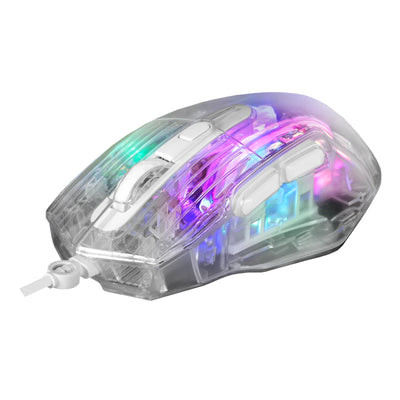 Mouse Marvo M413 MISTIC 40 Transparente Rgb 6 Botones