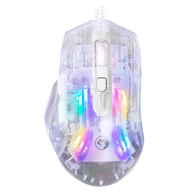 Mouse Marvo M413 MISTIC 40 Transparente Rgb 6 Botones