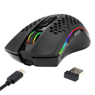 Mouse Storm Pro RGB Inalambrico Y Cableado USB M808-KS