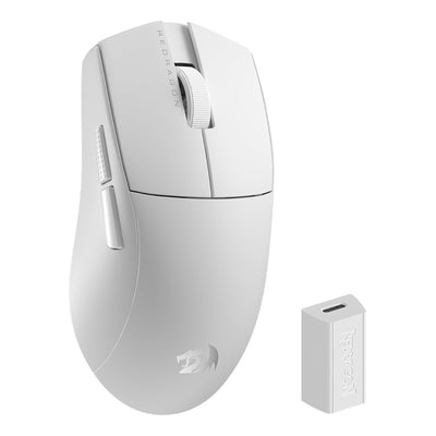 Mouse Gamer Redragon Inalambrico 2.4 Ghz Con Usb-C King Pro 4K Blanco Modelo M916W-Pro-4K