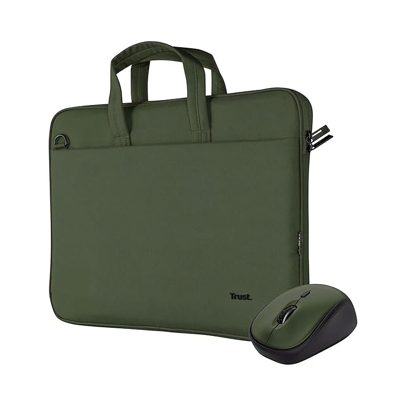 Maletin Para Laptop Trust Bolonia De 16 Verde Con Mouse
