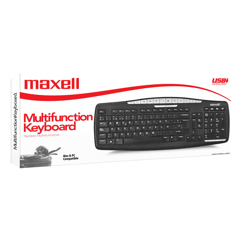 Teclado Multifuncional MAXELL Smart Kb-100 USB Color Negro