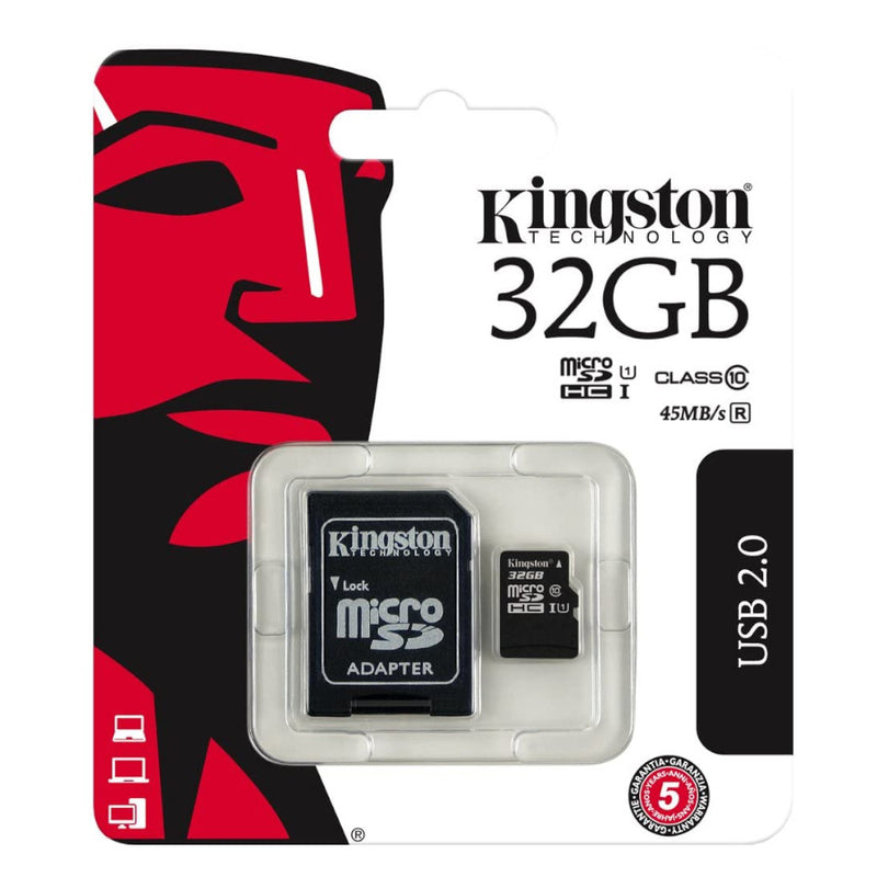 Tarjeta Micro SD Kingston 32GB Canvas Ultra Rápida y Duradera