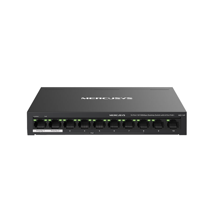 Switch De Escritorio MERCUSYS Gigabit 10 Puertos Con 8 POE