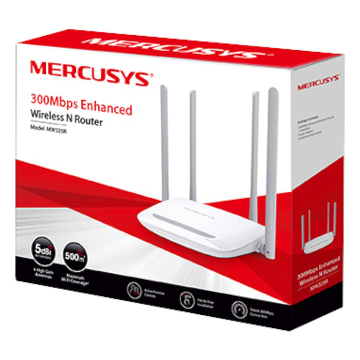 Router Mercusys con 4 Antenas y Velocidades de hasta 300 Mbps MW325R