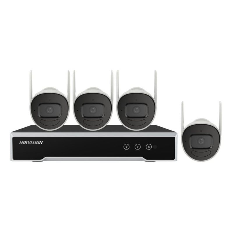 Kit de Vigilancia Inalámbrico Hikvision con 4 Cámaras HD Bullet de 2MP