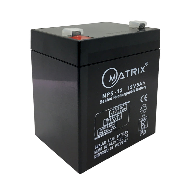 Batería Sellada 12V 5AH Matrix para Cercos Eléctricos, Alarmas, CCTV y UPS