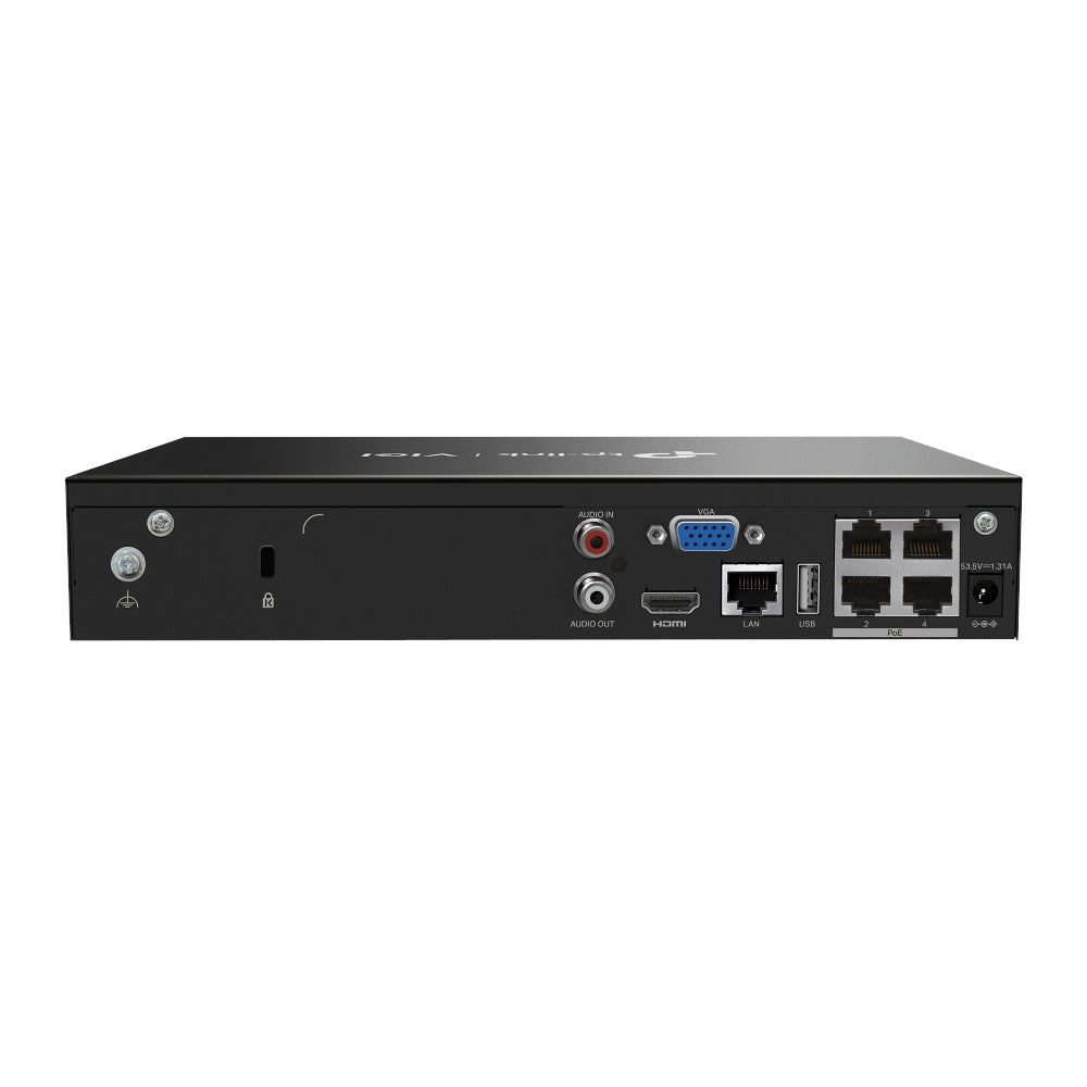 NVR Tplink Vigi 4 Canales IP con PoE 4MP y Soporte ONVIF H.265