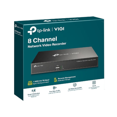 NVR TP-LINK VIGI 8 Canales IP de Red 8MP Full HD ONVIF H.265