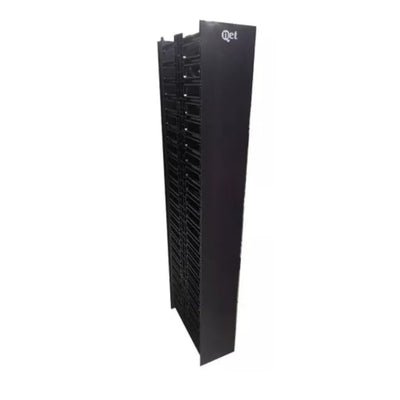 Organizador de Cables Vertical QNET 35' 22U de Plástico con Acceso Frontal y Reverso - Dimensiones 125x306x1054mm