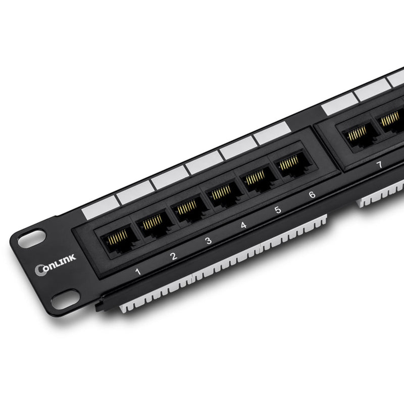 Patch Panel 24 Puertos ONLINK 19" 1U Categoria 6 Para Rack