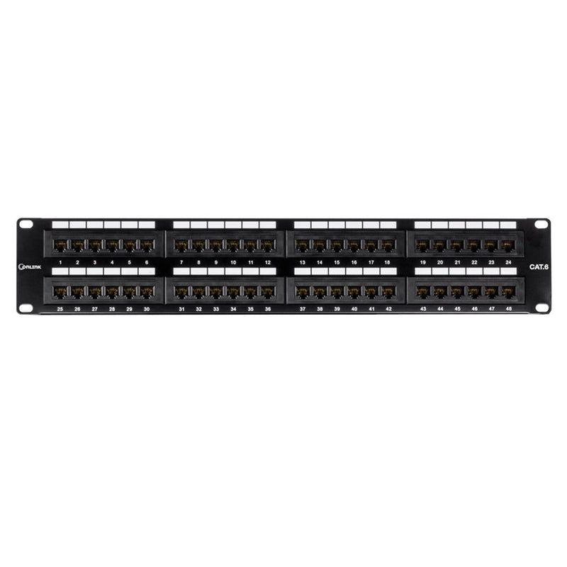 Patch Panel 48 Puertos ONLINK 19" 1U Categoria 6 Para Rack