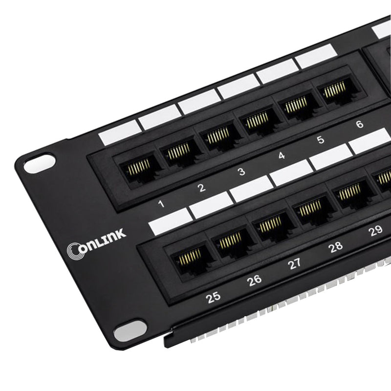 Patch Panel 48 Puertos ONLINK 19" 1U Categoria 6 Para Rack