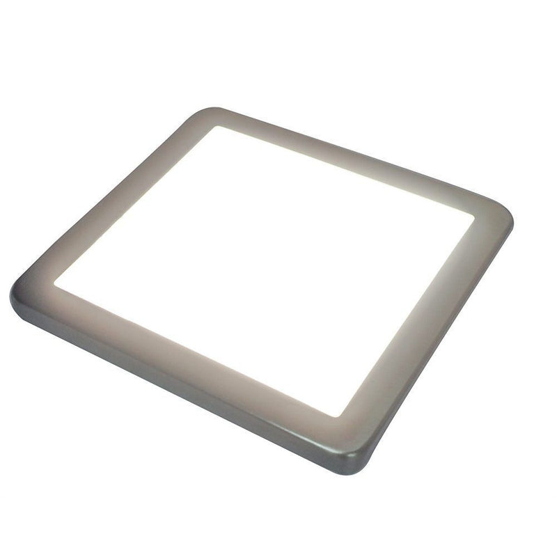Panel LED Cuadrado Empotrable Satinado de 12W 6400K Luz Blanca Fría