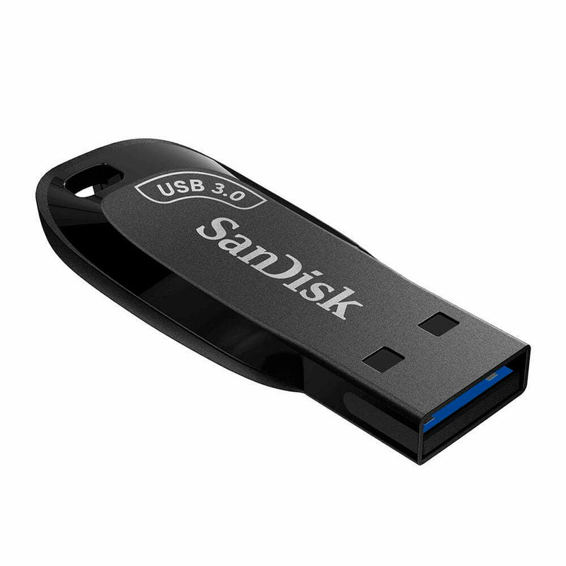 Pendrive USB SanDisk Ultra Shift 128GB Negro con Conectividad 3.0 y Alta Velocidad de Transferencia