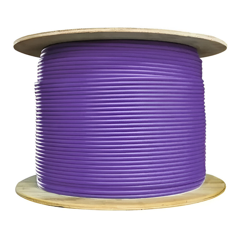Bobina de cable FTP QNET CAT6A 305 Metros 100% Cobre Color Morado 23AWG