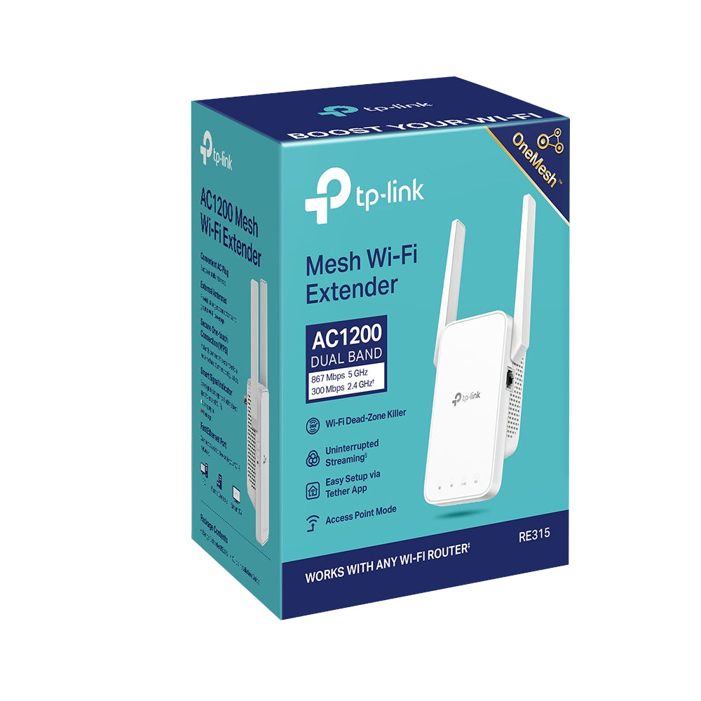 Repetidor Extensor WiFi TP-Link Malla RE315 con Doble Banda y Cobertura Inteligente