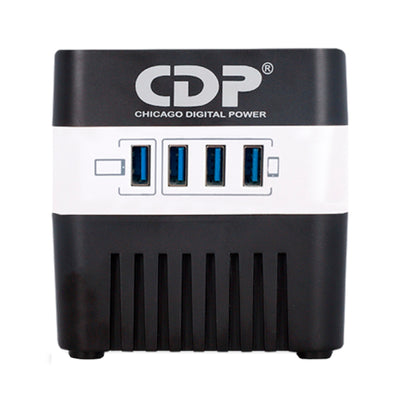 Regulador Voltaje CDP De Escritorio 600W 120V 4 Tomas 4 USB