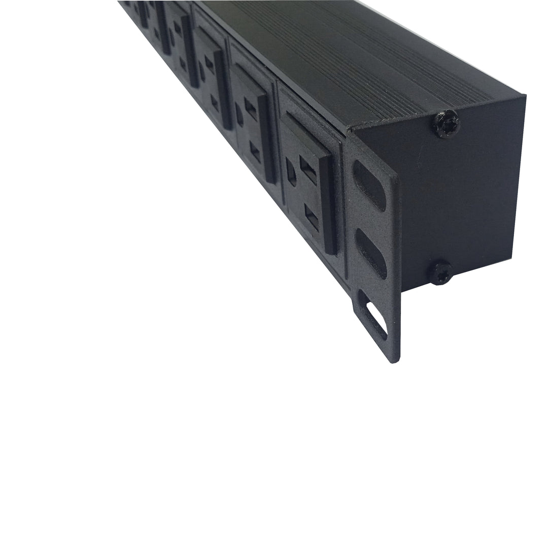 Regleta PDU Rackeable Netlinks 8 Tomas 15A 1875W con Tornillos - Ideal para Montaje en Rack y Pared