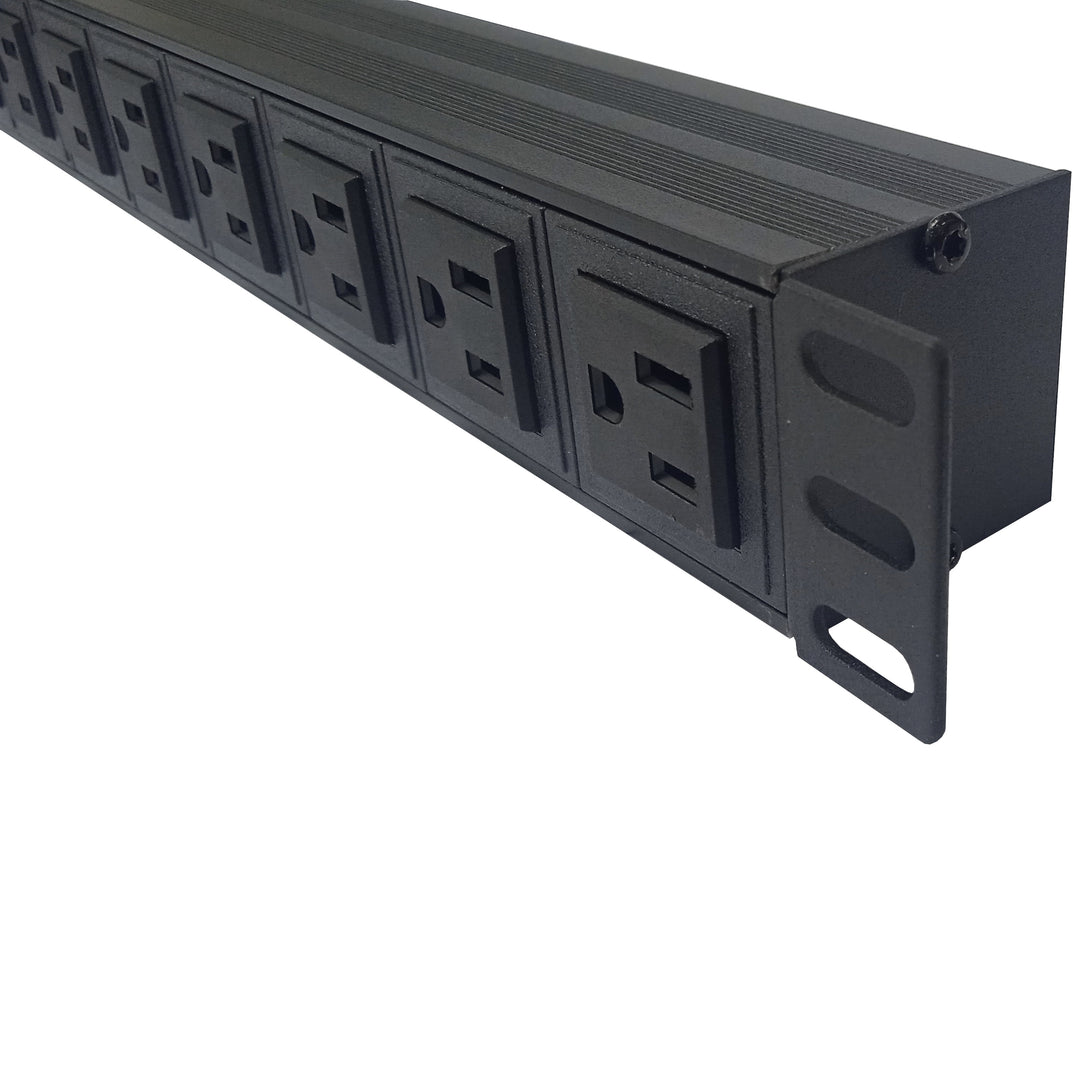 Regleta PDU Rackeable Netlinks 8 Tomas 15A 1875W con Tornillos - Ideal para Montaje en Rack y Pared