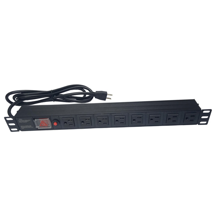 Regleta PDU Rackeable Netlinks 8 Tomas 15A 1875W con Tornillos - Ideal para Montaje en Rack y Pared