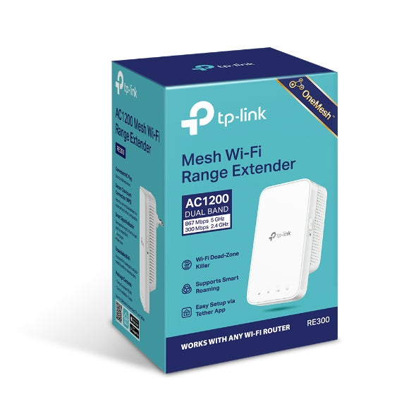 Repetidor Wifi TP-LINK RE300 AC1200 Doble Banda para Extensión de Señal