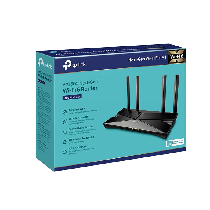 Router TP-Link WiFi 6 AX1500 Archer AX10 - Conexión Rápida de 1.5 Gbps