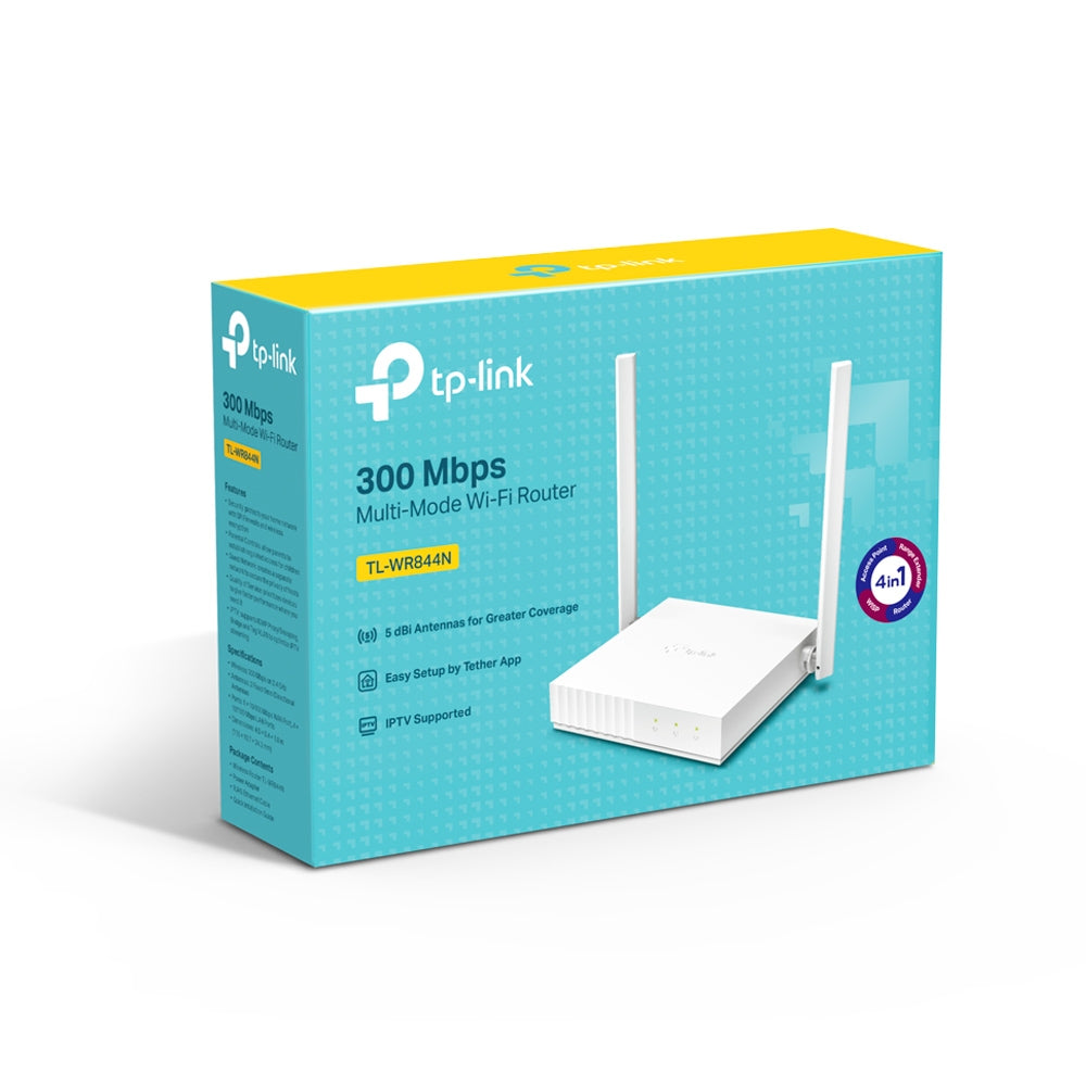 Router WiFi 4 en 1 TP-Link TL-WR844N de 300 Mbps con Alta Cobertura