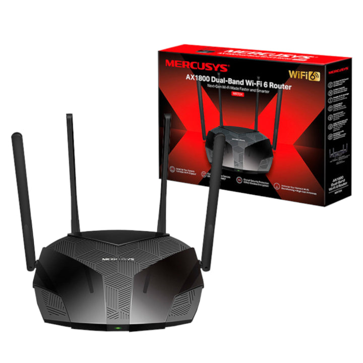 Router Mercusys WiFi 6 Doble Banda AX1800 MR70X de Alto Rendimiento