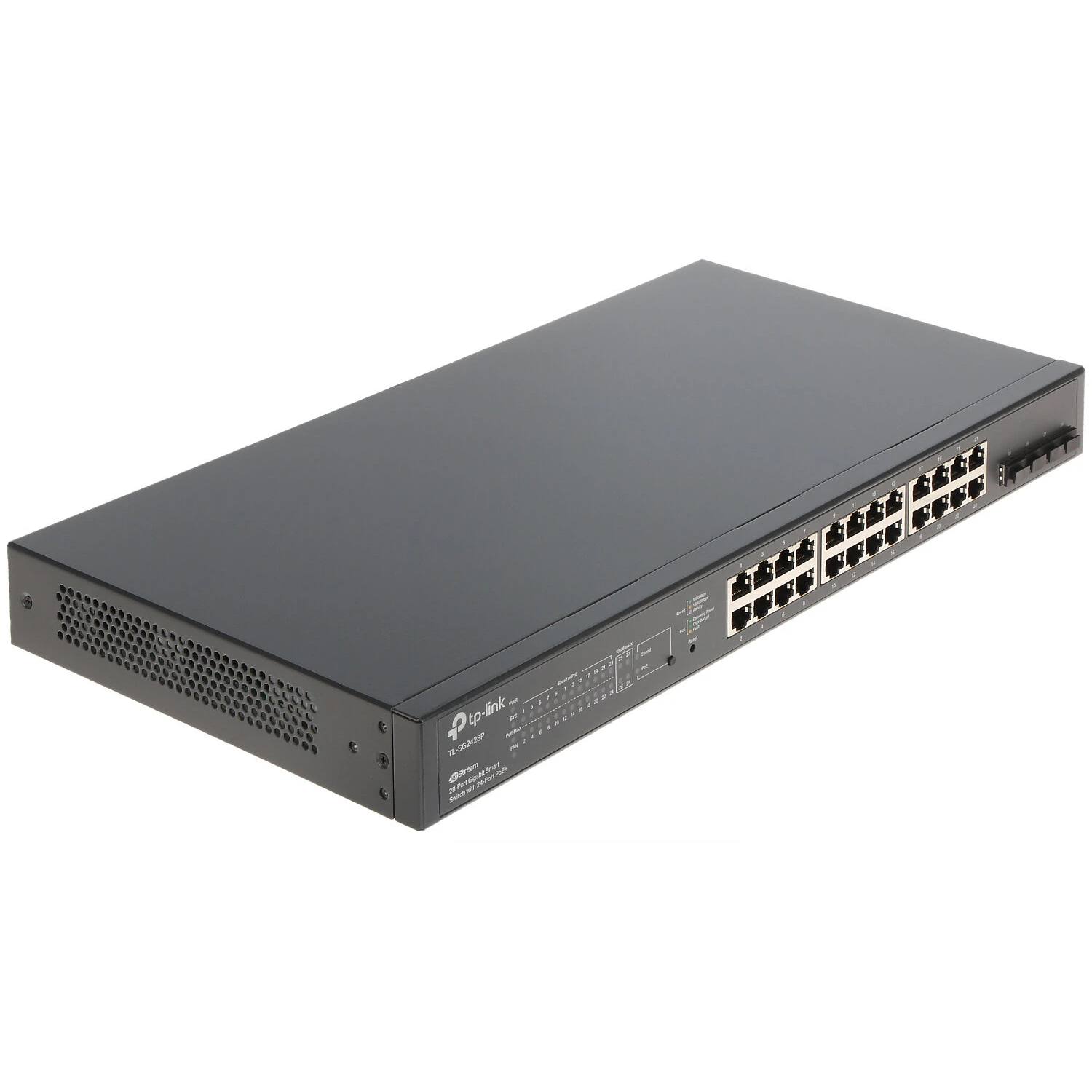 Switch Gigabit Jetstream Administrable 24 Puertos Poe +4SFP Tp-Link ...