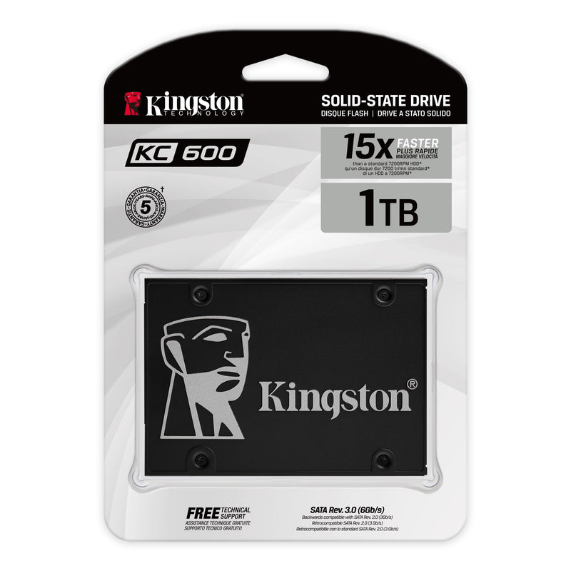 Disco duro SSD Kingston 1TB KC600 SATA Nand 2.5 TLC3D
