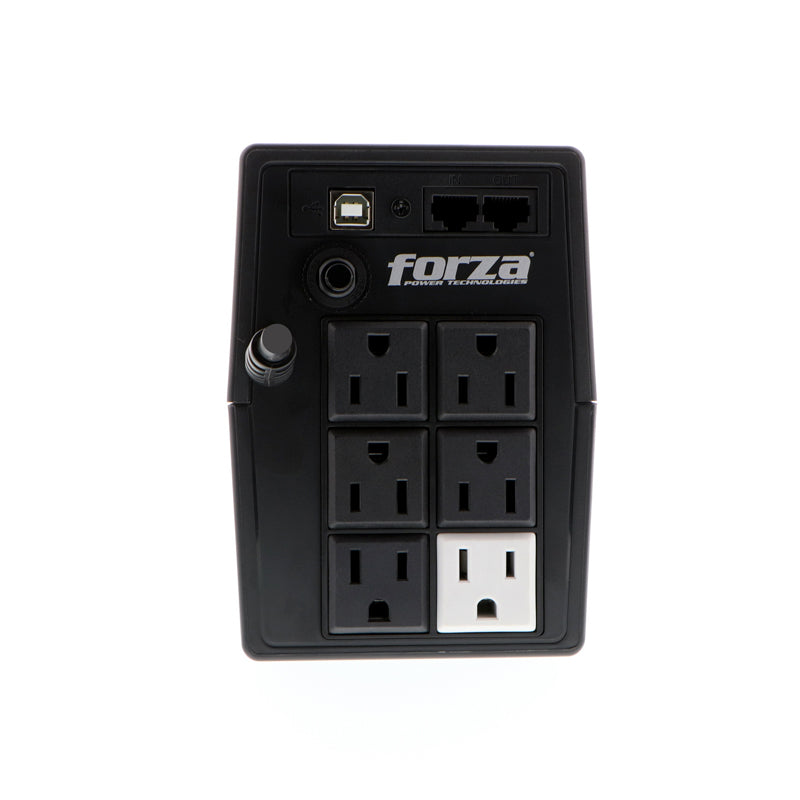 UPS Forza Interactivo 800VA 480W 120V con 6 Tomas USB y Pantalla LCD