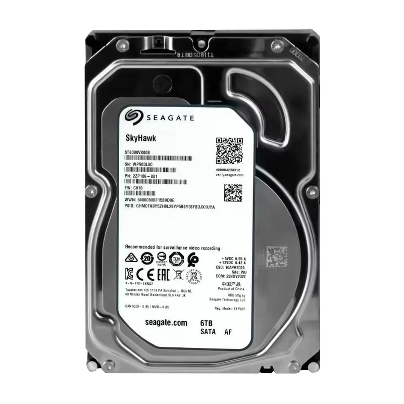 Disco duro Seagate SkyHawk 6TB 5400RPM para Videovigilancia