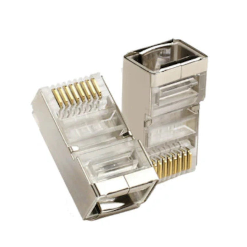 Conector Rj45 STC Cat5e Passthrough Pasante Blindado (100 Unidades)