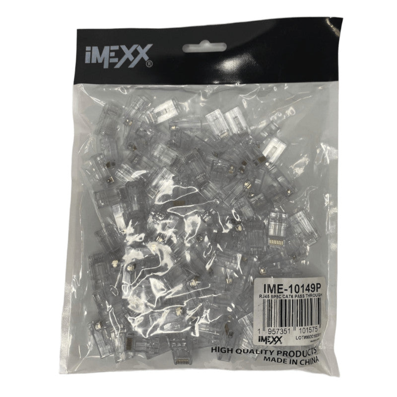 Conector Rj45 IMEXX Cat6 Passthrough Pasante (100 Unidades)