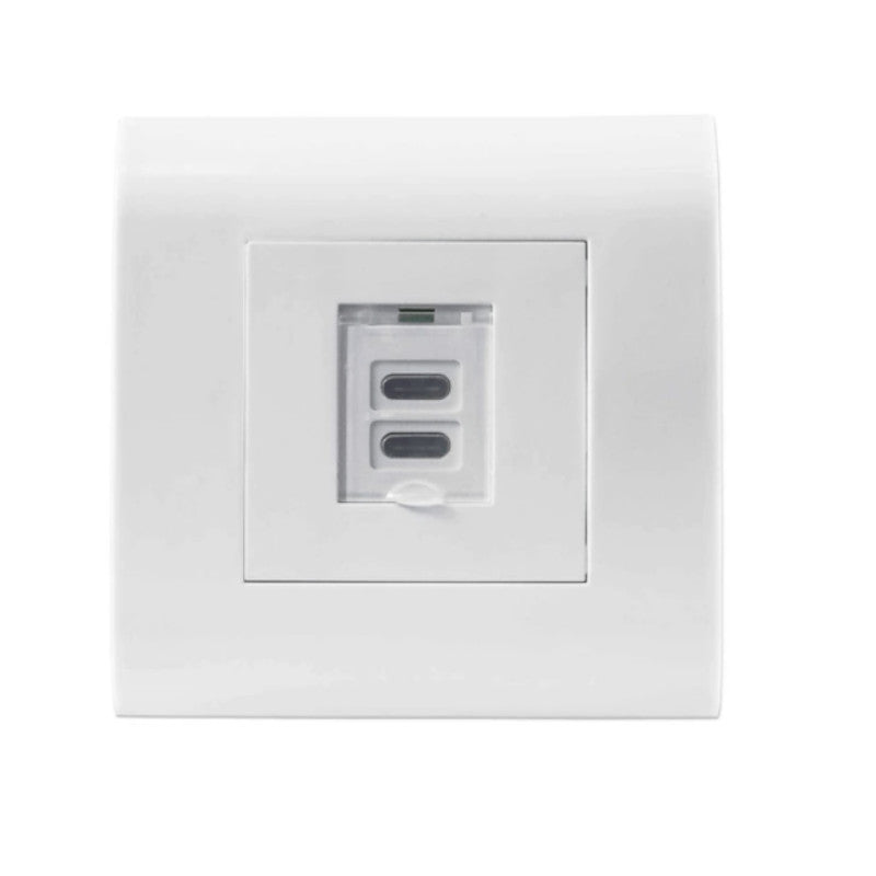 Tapa Frontal de Pared Netlinks con 2 Puertos USB Tipo C 80x80 mm G-Face2