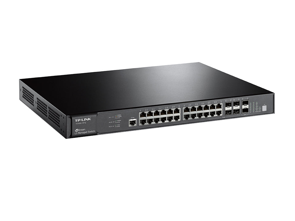 Switch TPLINK Administrable de 28 Puertos Gigabit con 6 SFP - Modelo T3700G-52TQ