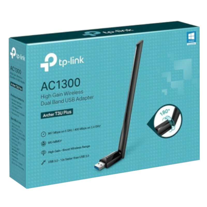 Adaptador USB Inalámbrico de Doble Banda TP-Link T3U Plus AC1300