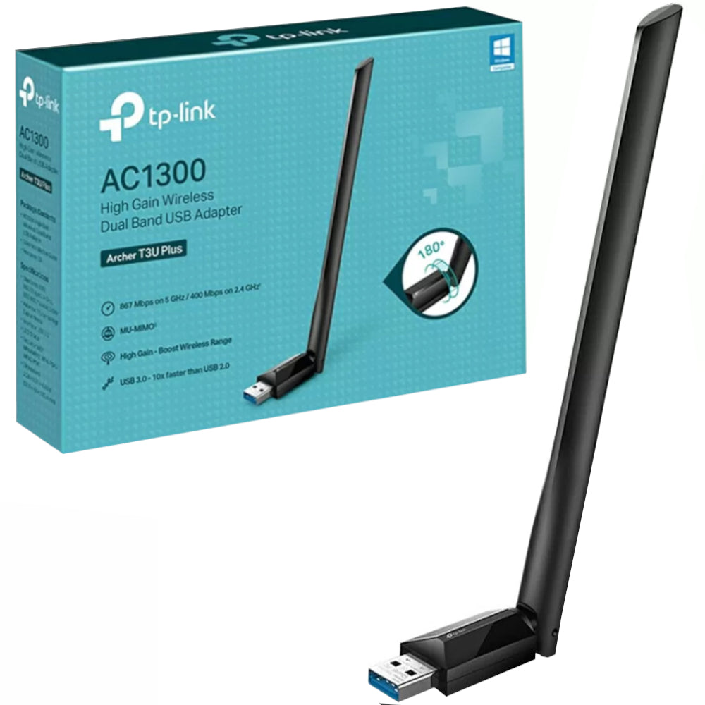 Adaptador USB Inalámbrico de Doble Banda TP-Link T3U Plus AC1300