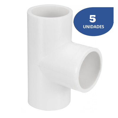 Tee Pvc Conduit 3/4 Lesso Kit 5 Unidades