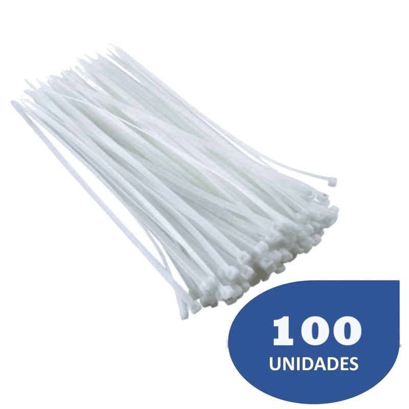 Kit De 100 Tirrap Wireplus 3.6mm X 30cm Nylon Blanco