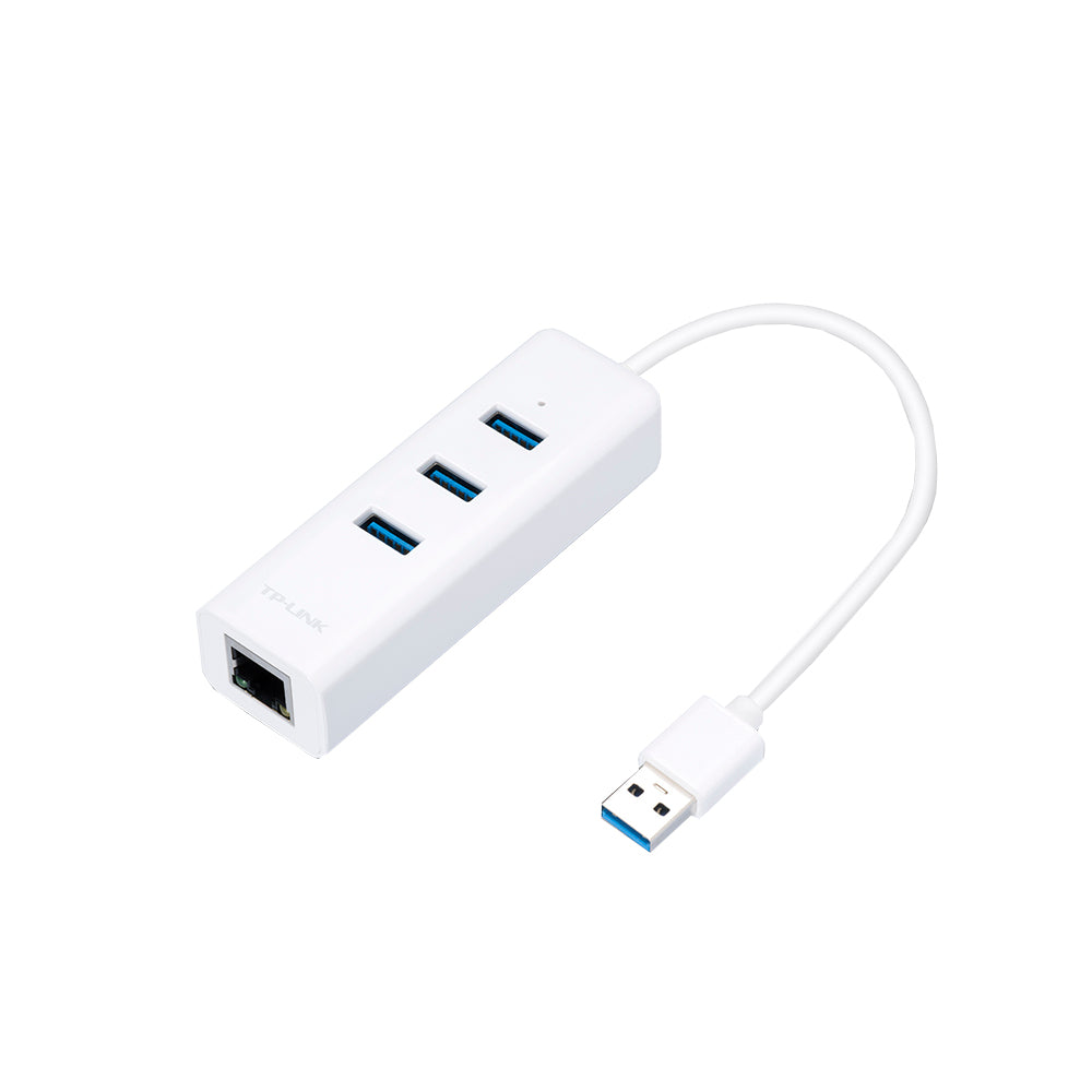 Hub Adaptador Tp-Link con 3 Puertos USB 3.0 y Conexión RJ45 Ethernet Gigabit