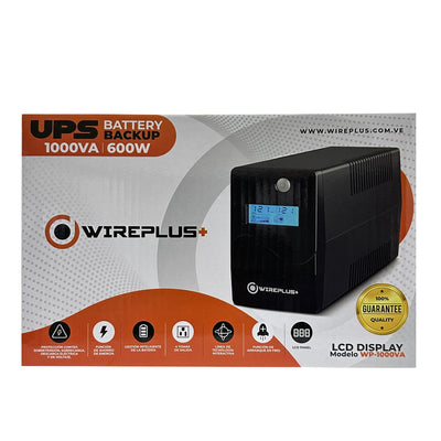 UPS Wireplus con pantalla smart 1000VA/600W 4 Tomas 120VAC