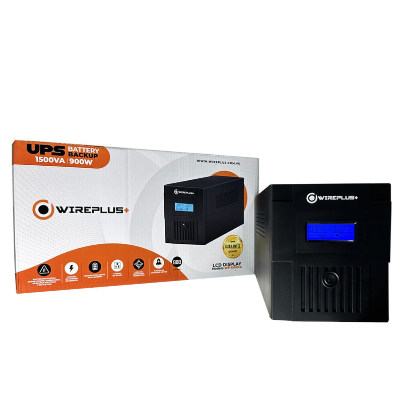 UPS Wireplus con pantalla smart 1500VA/900W 4 Tomas 120VAC