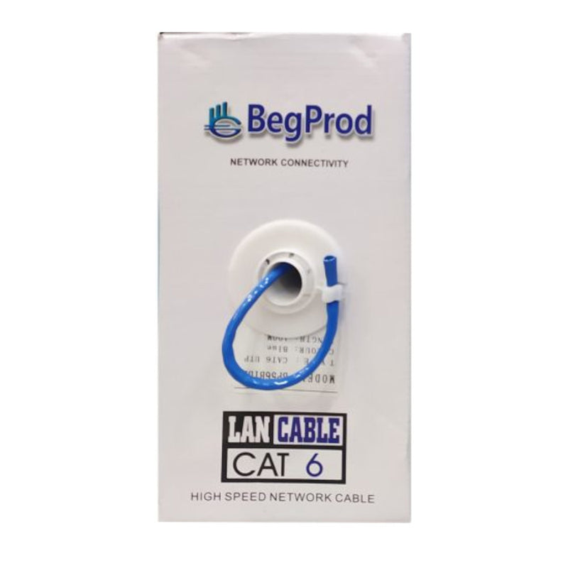 Bobina de Cable UTP CAT6 BEGPROD 100 Mts Interior Azul